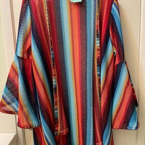 Judith Match Colorful Striped Boho Duster